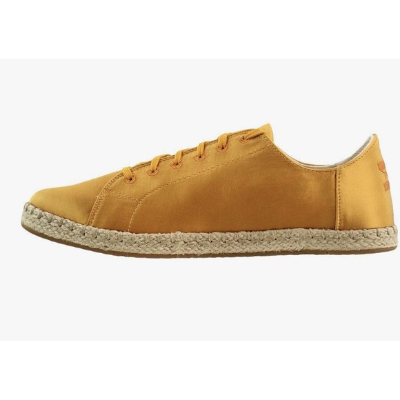 Tom's Shoes - Toms Lena Espadrille Sneakers Size 8 Satin Sunflower Yellow Casual Comfort